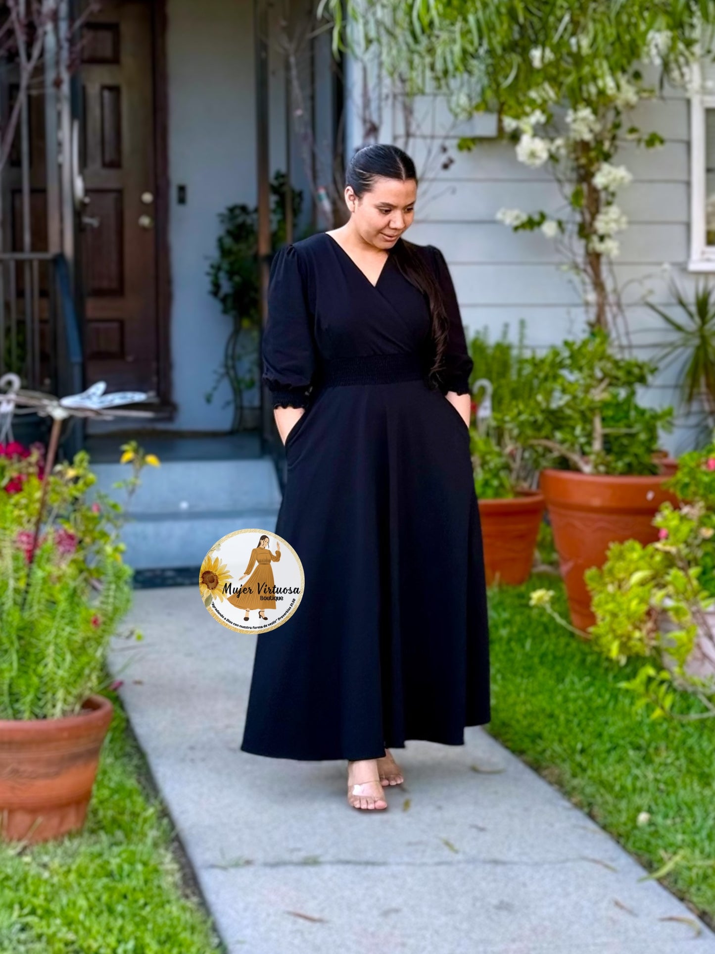 Julisa Black Boho Dress