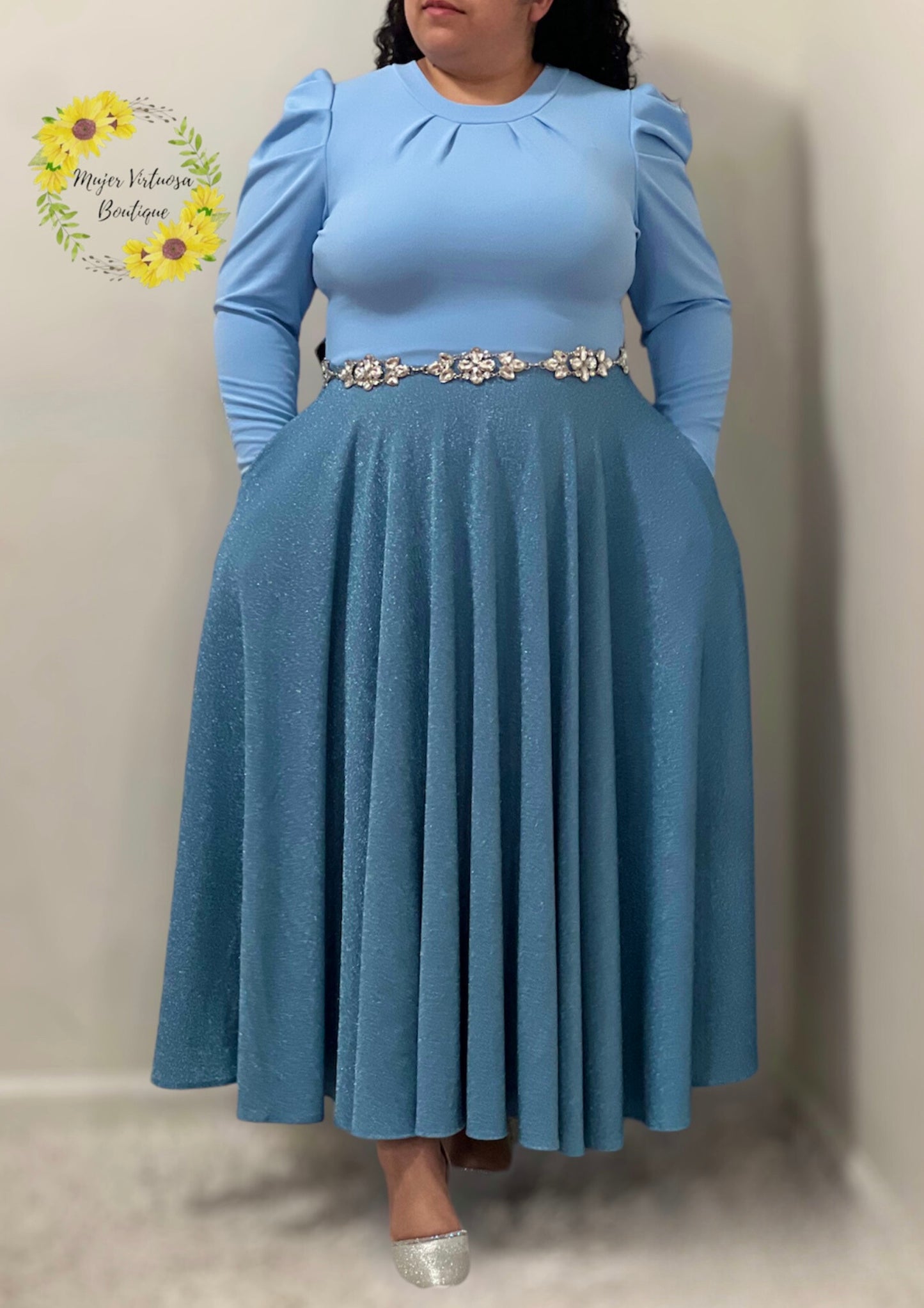 Eloisa Sky Blue Dress