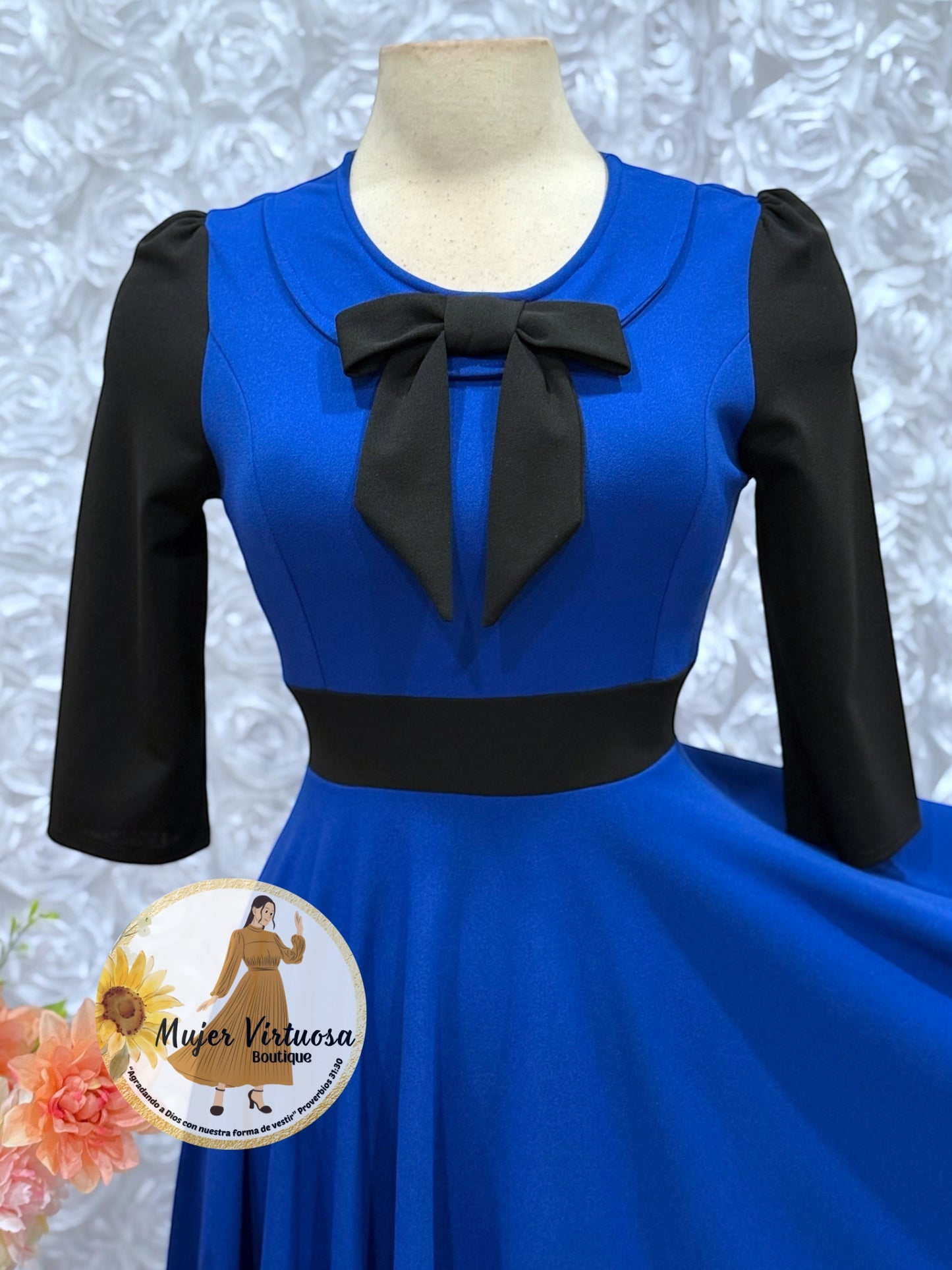 Agatha Royal Blue/Black Sailor Dress