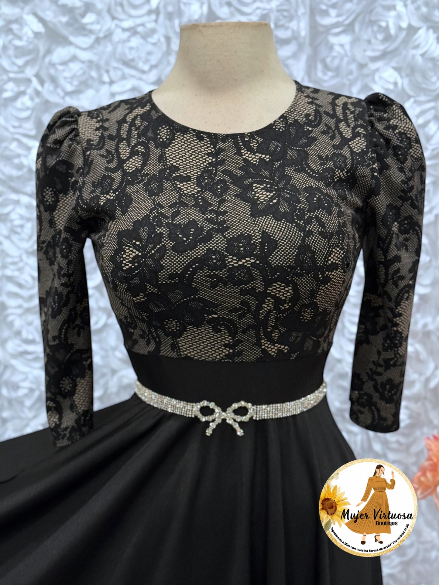 Mocha & Black Dress