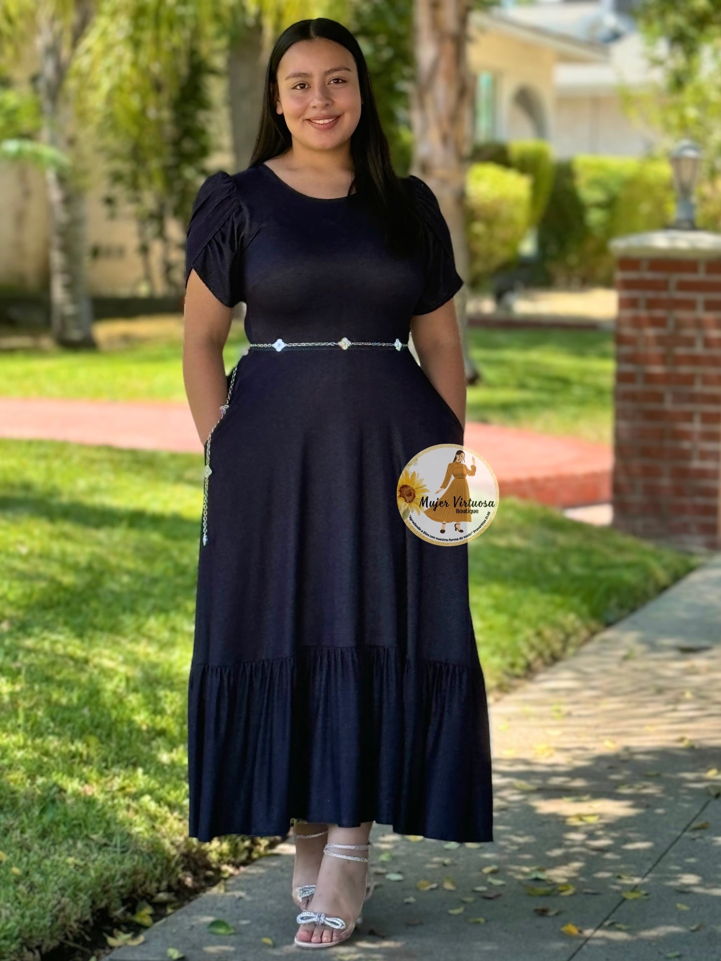 Denim Black Maxi Summer Dress