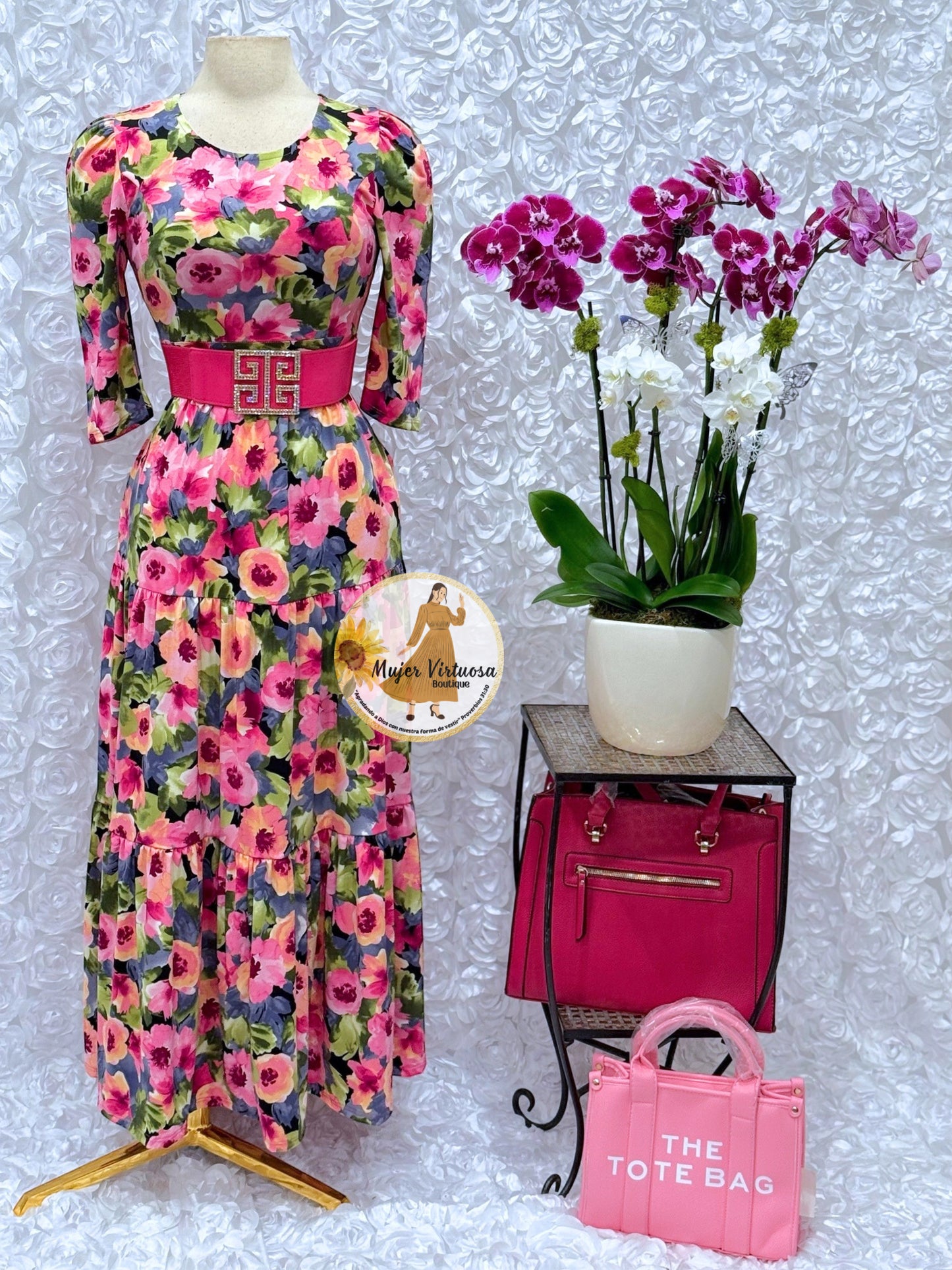 “Sunny days” Black Floral Dress