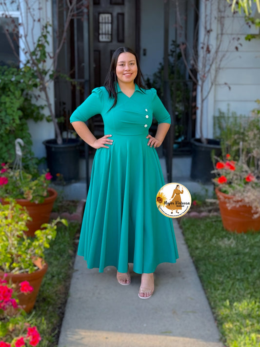 Priscila Turquesa Dress