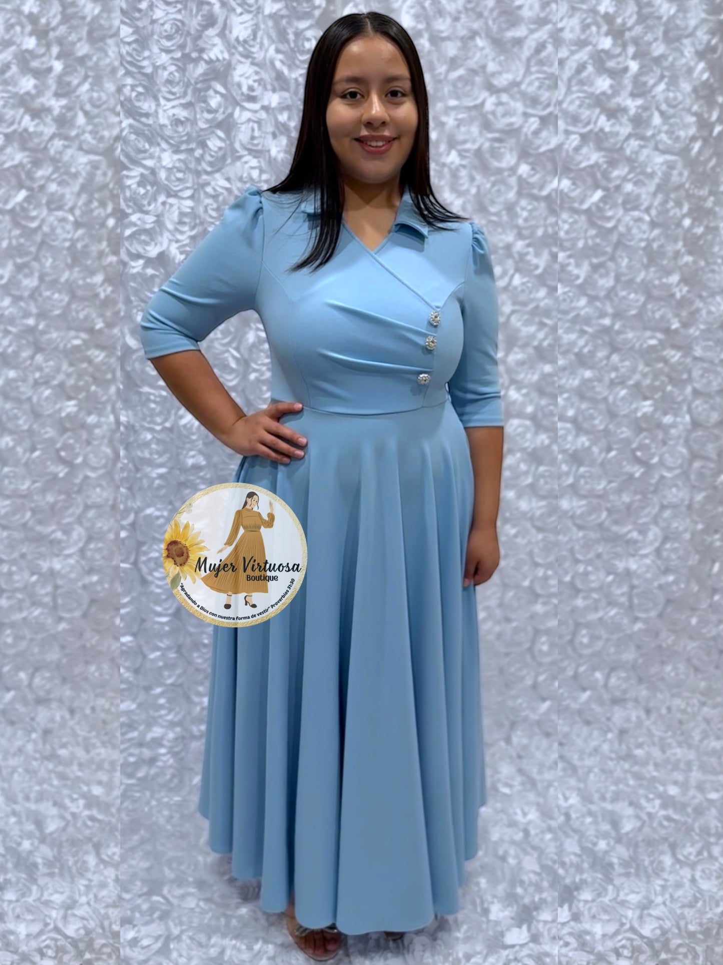 Priscila Baby Blue Dress