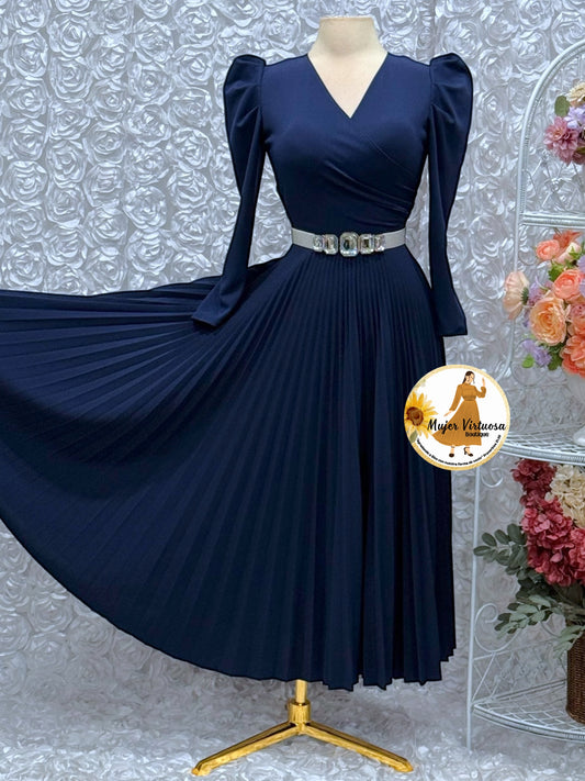 Yvette Navy Blue Dress