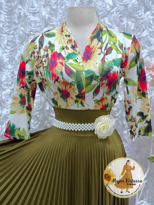 Ivory Floral Top