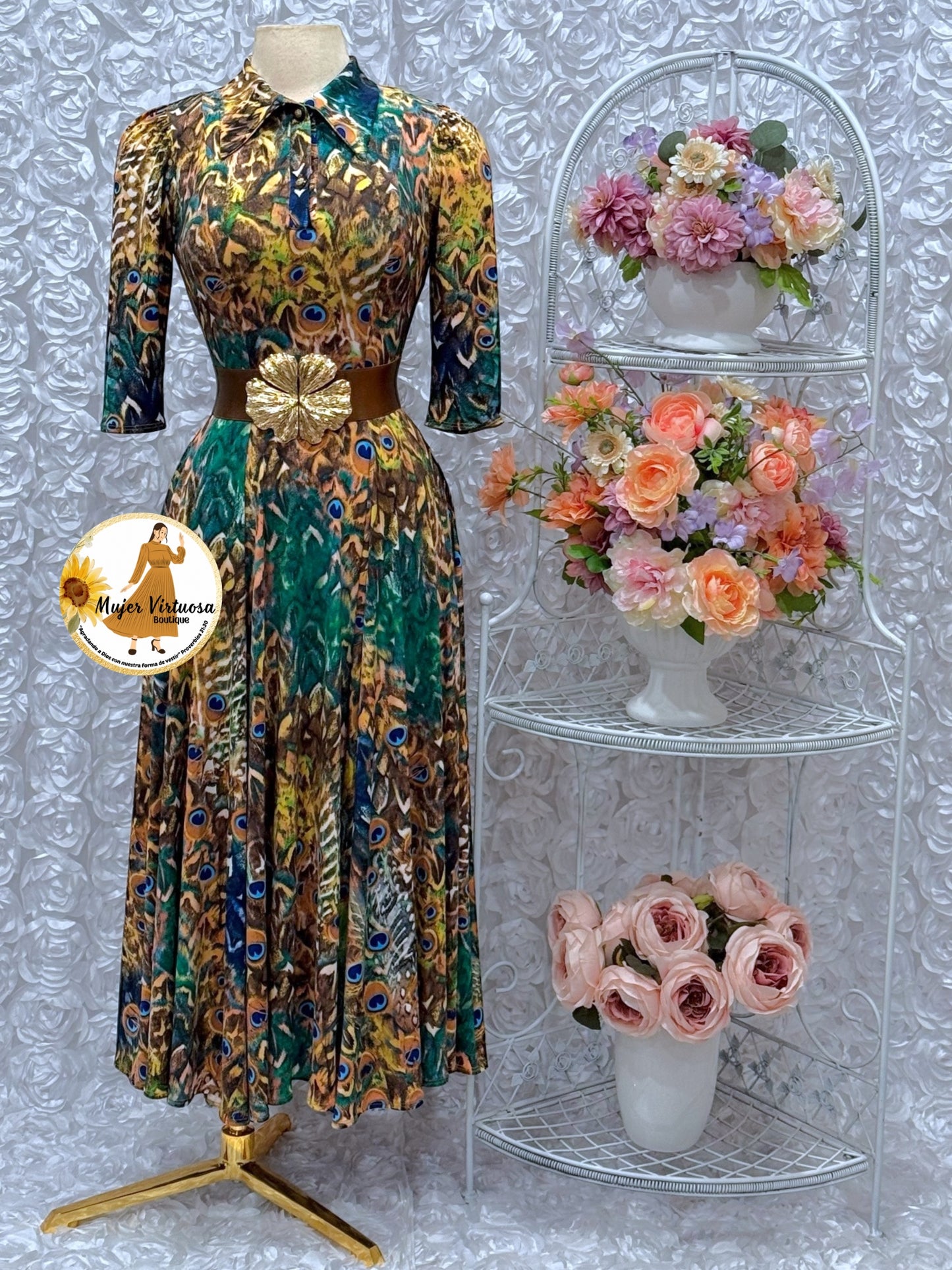 Minerva Brown Floral Dress