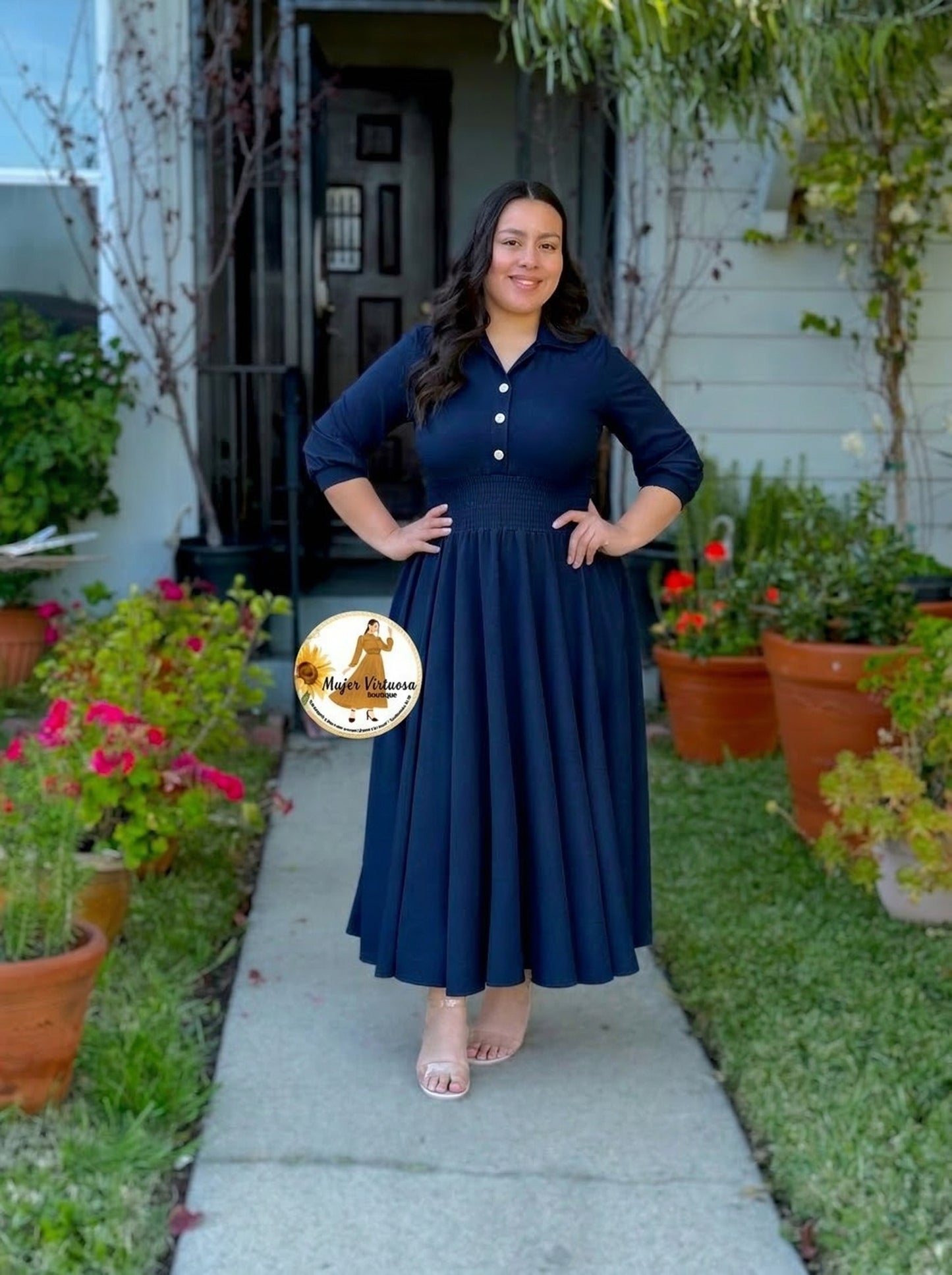 Aurora Navy Blue Dress