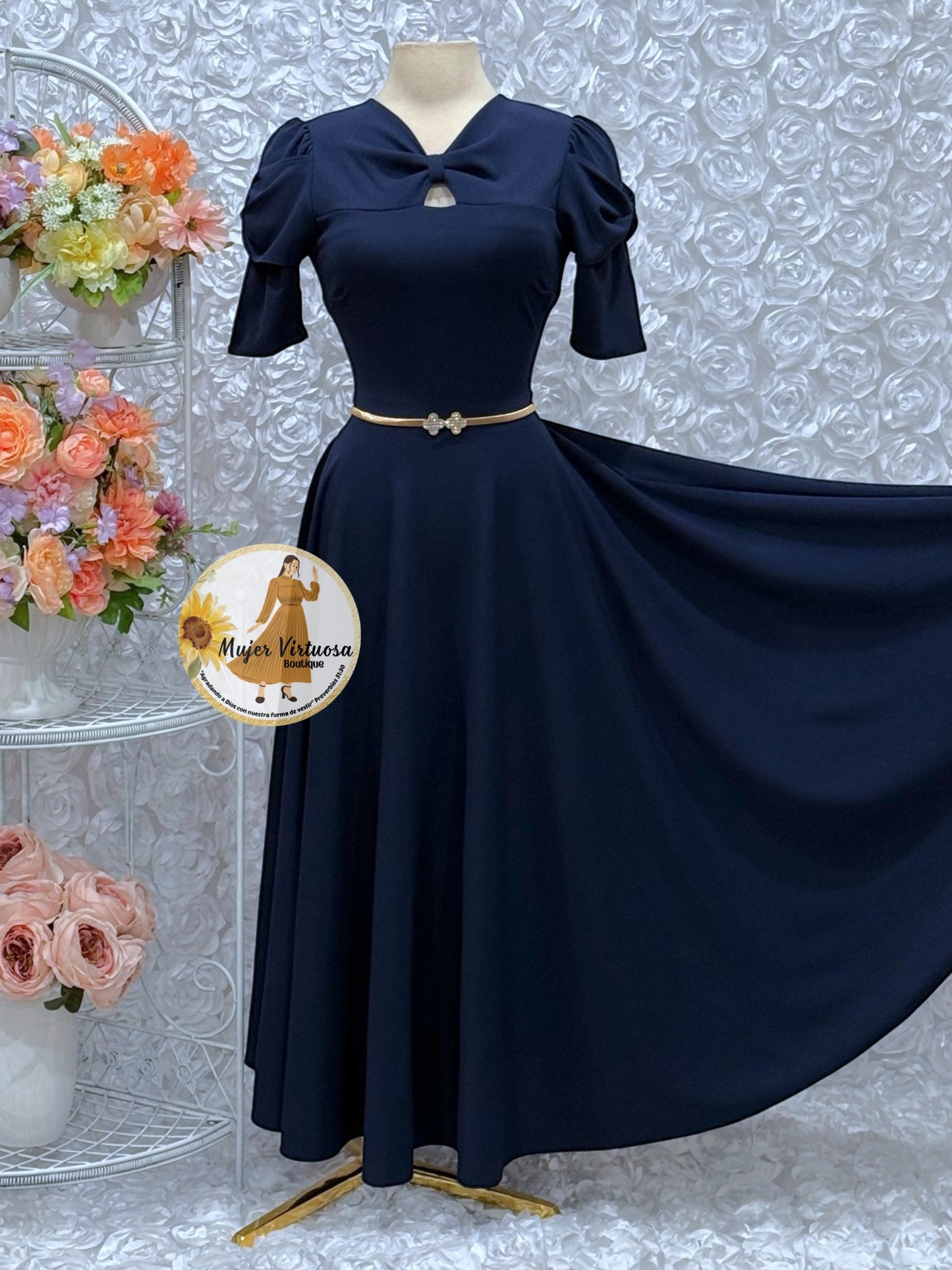 Bianca Navy Blue Dress