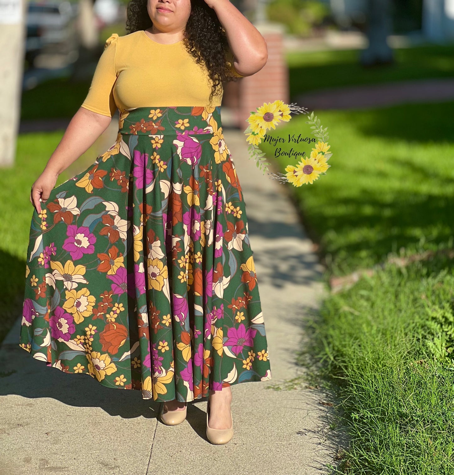 Eliana Yellow Floral Dress