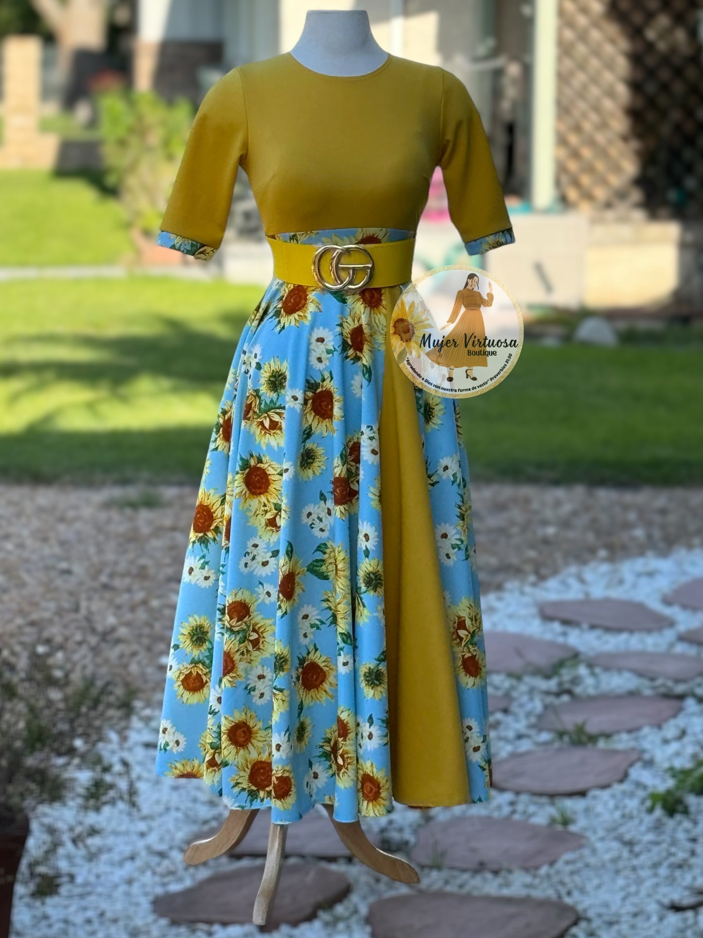 Andrea Yellow Sunflower Dress