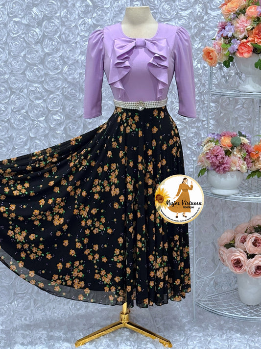 Alexa Lilac Coquette Dress