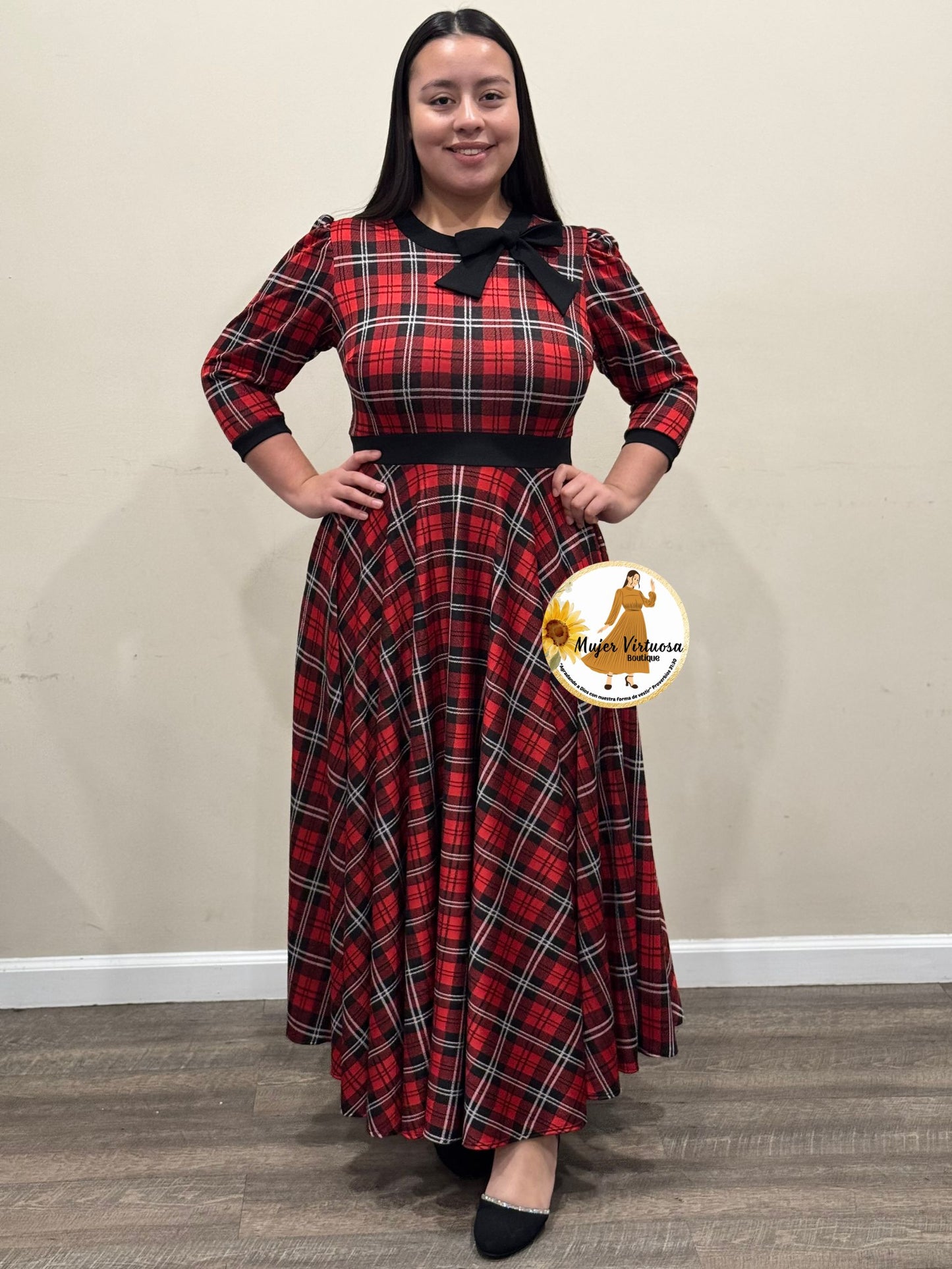 Juliette Red & Black Plaid Dress