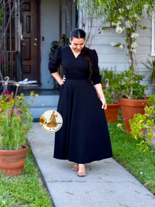 Julisa Black Boho Dress