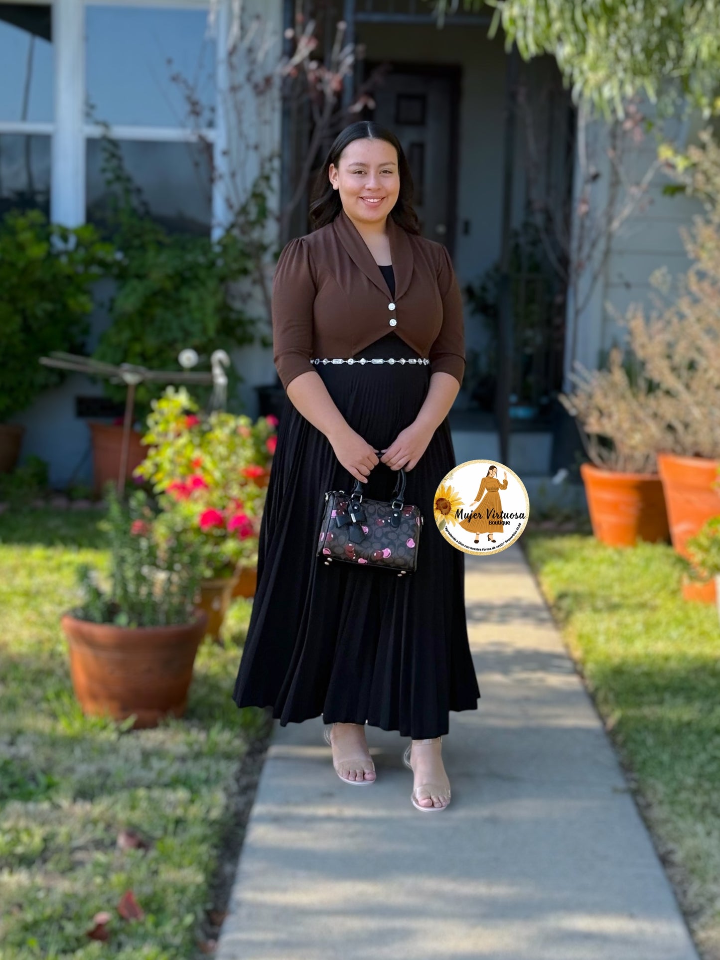 Emely Brown & Black Dress