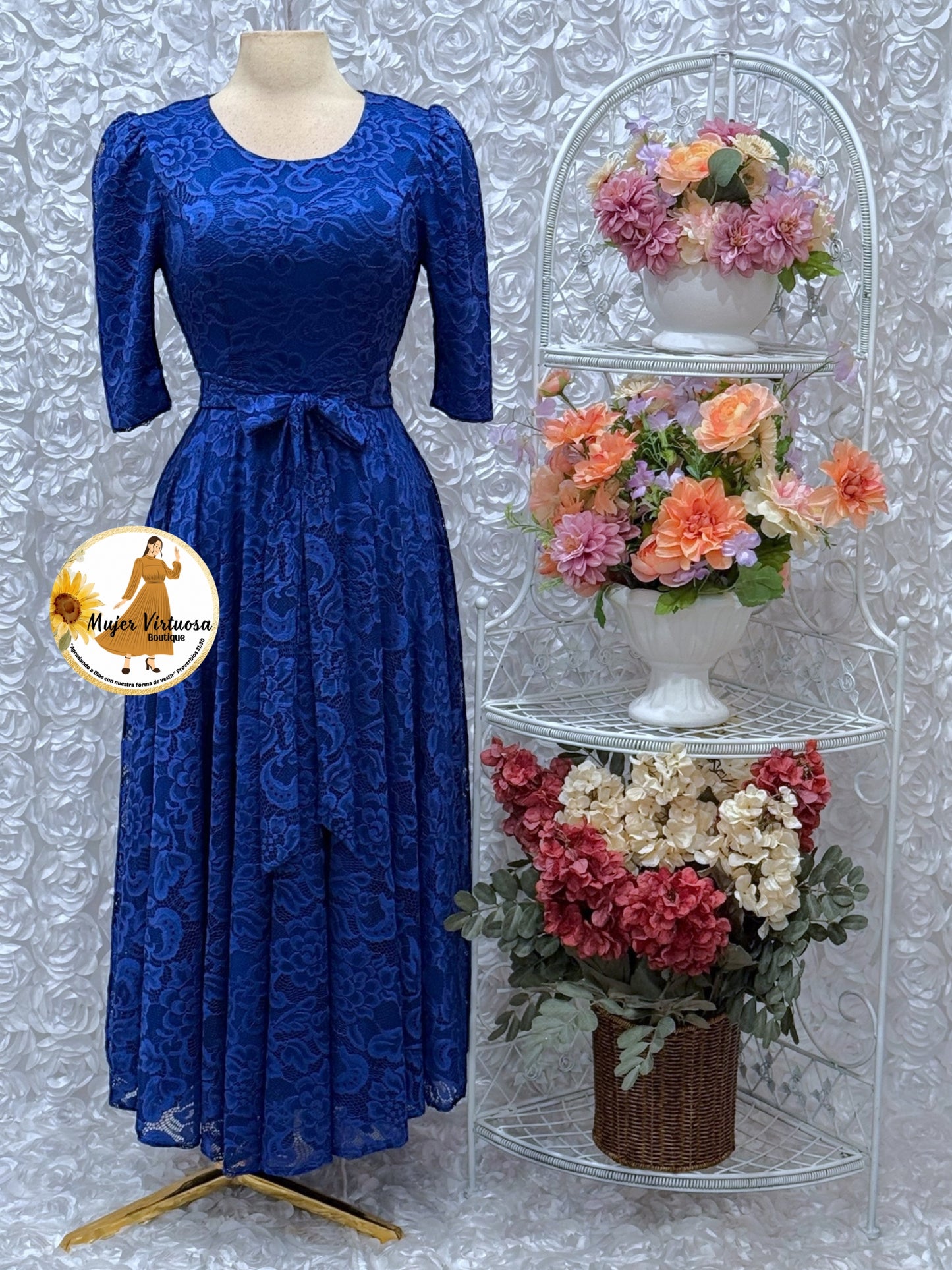 Camila Royal Blue Lace Dress