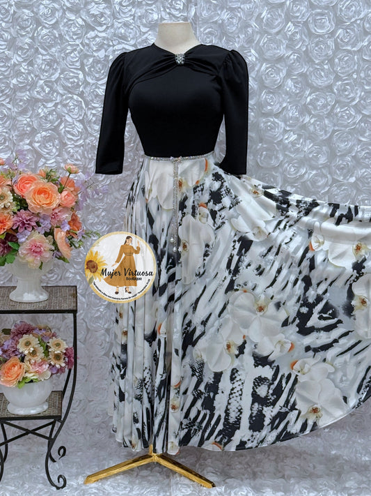 Rosalie Black Orchid Dress