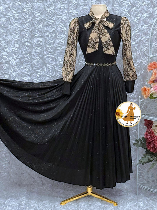 Brenda Black & Mocha Dress