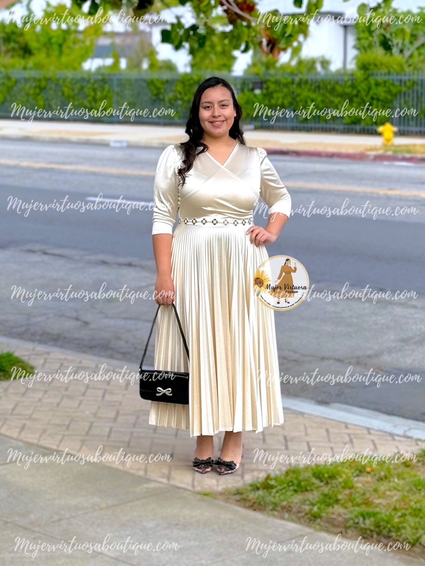 Celine Perla Satin Dress