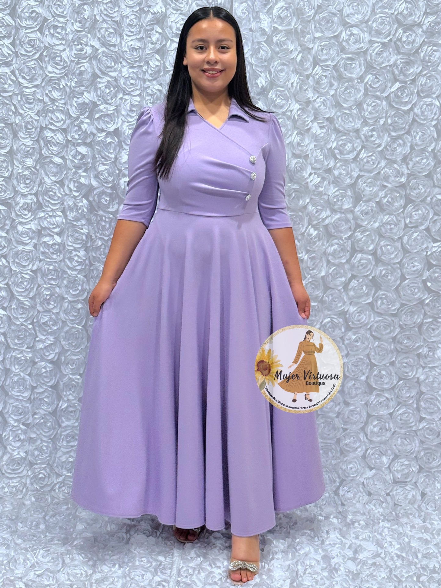 Priscila Lilac Dress