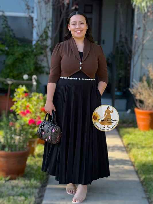 Emely Brown & Black Dress