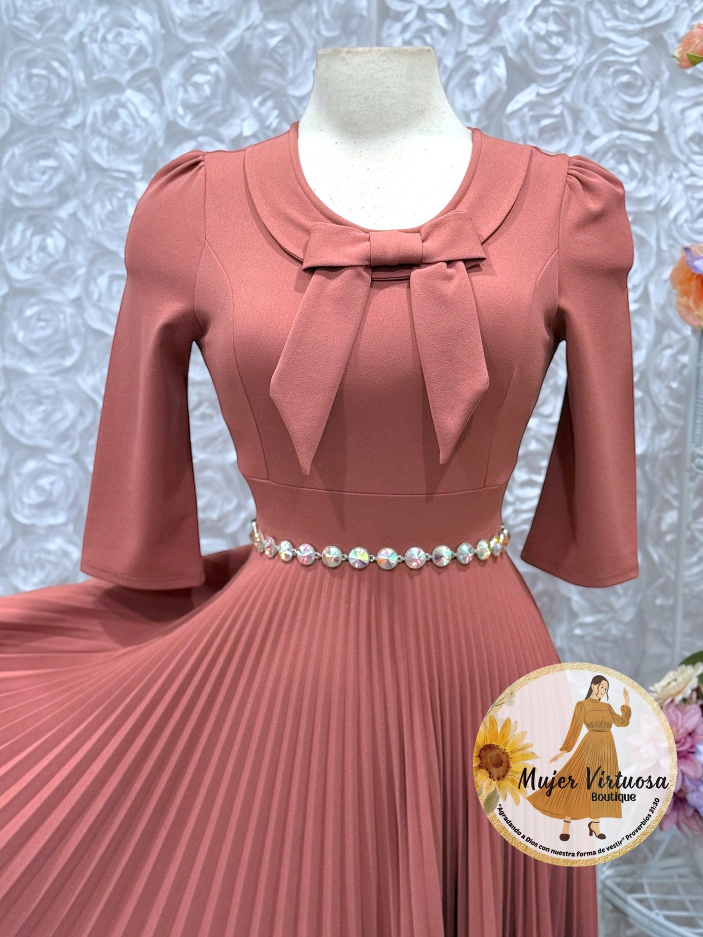 Agatha Mauve Sailor Pleated Dress