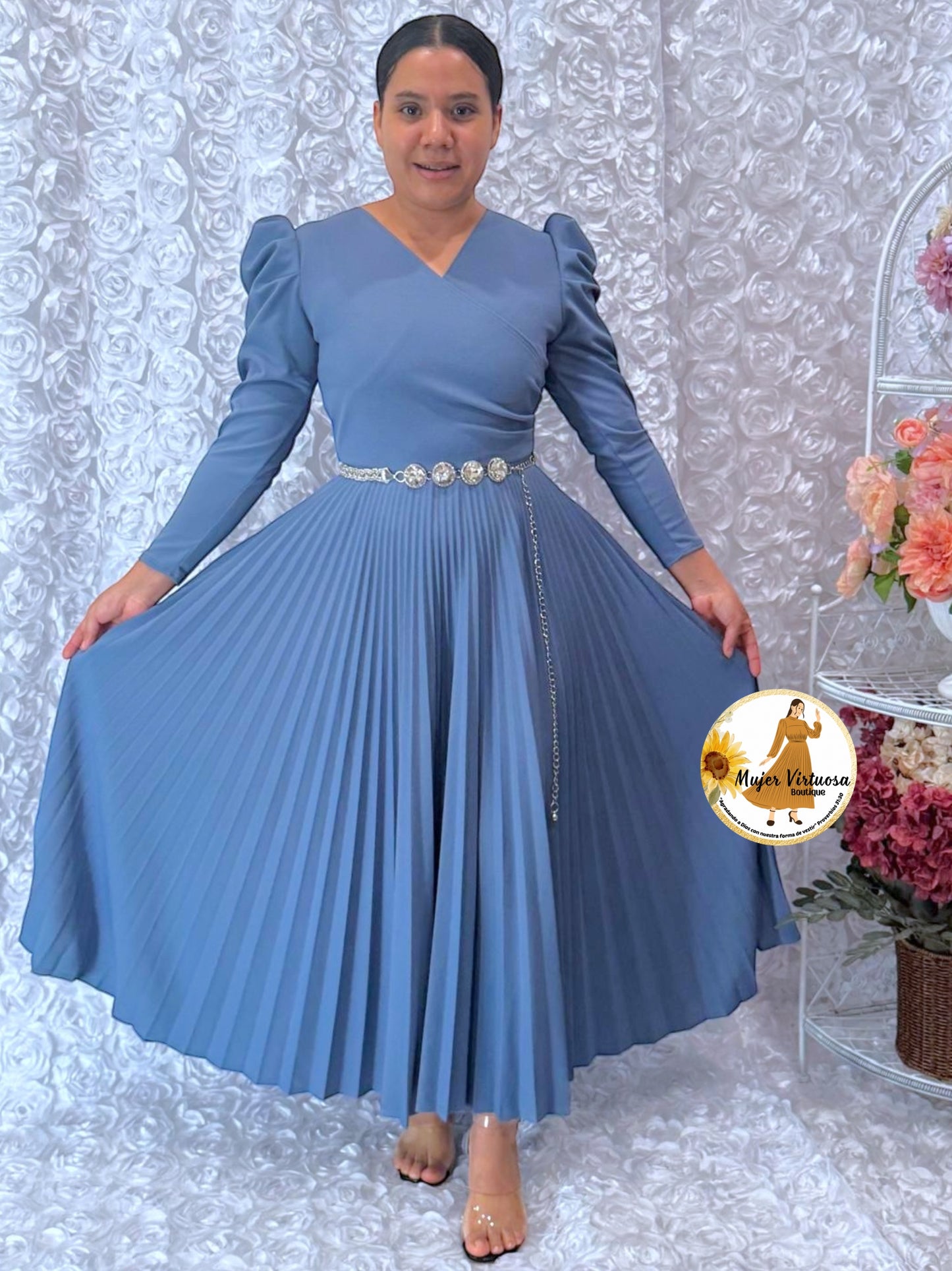 Yvette Denim Blue Dress