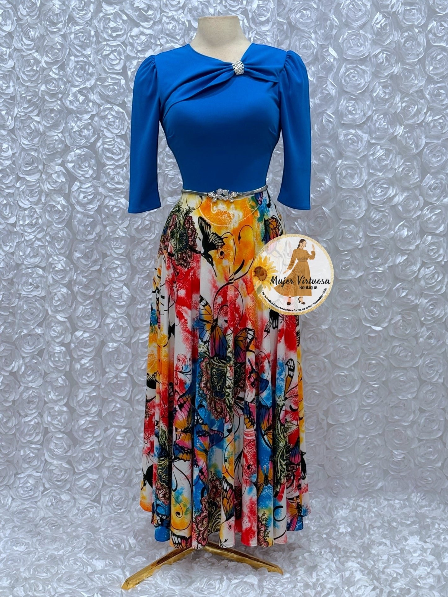 Rosalie Aqua Butterfly Dress