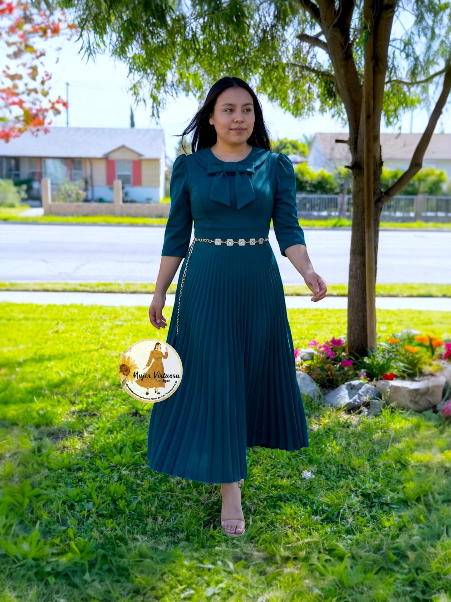 Agatha Forest Green Sailor Dress