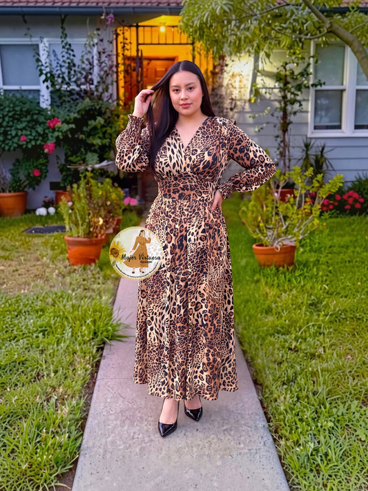 The Autumn Animal Print Dress