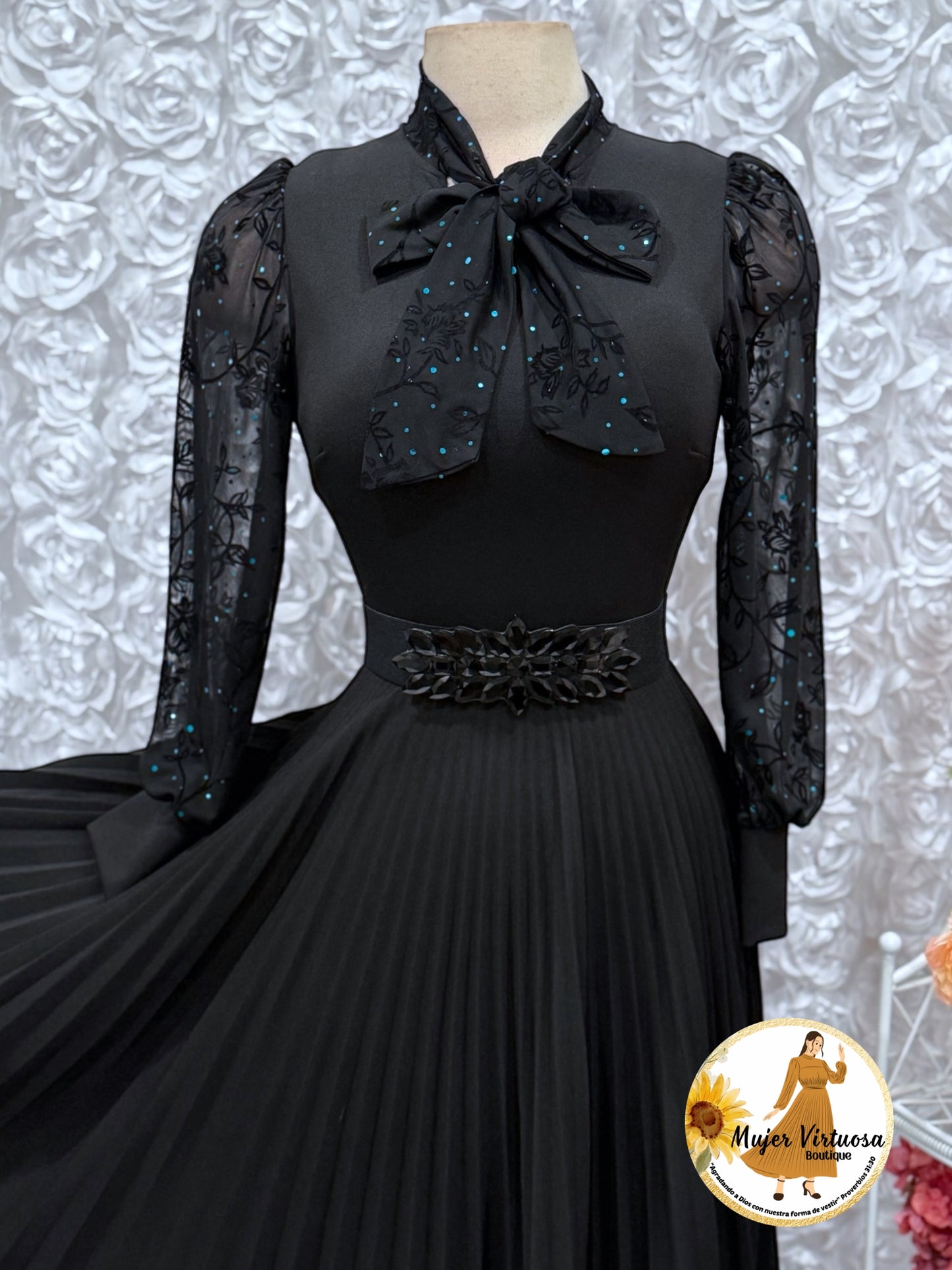 Brenda All Black Dress