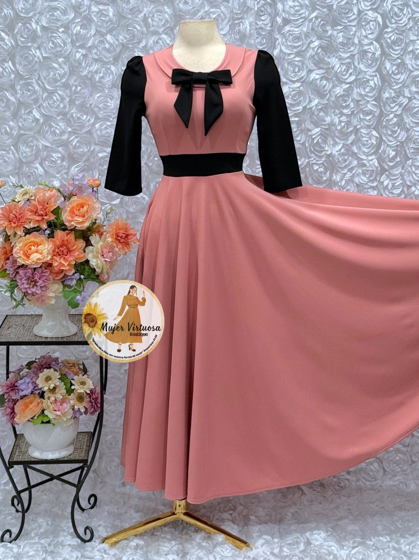 Agatha Pink/Black Sailor Dress