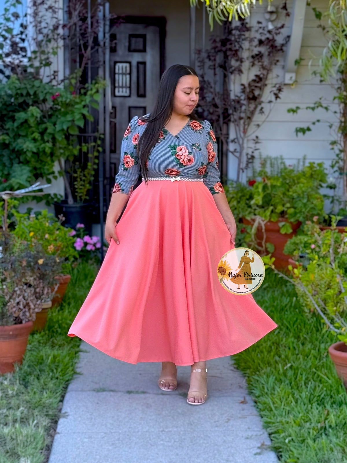 Eva Melon with Roses Dress