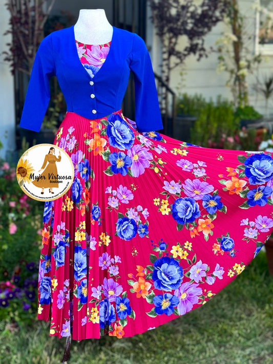 Maggie Royal Blue/Red Blazer Dress