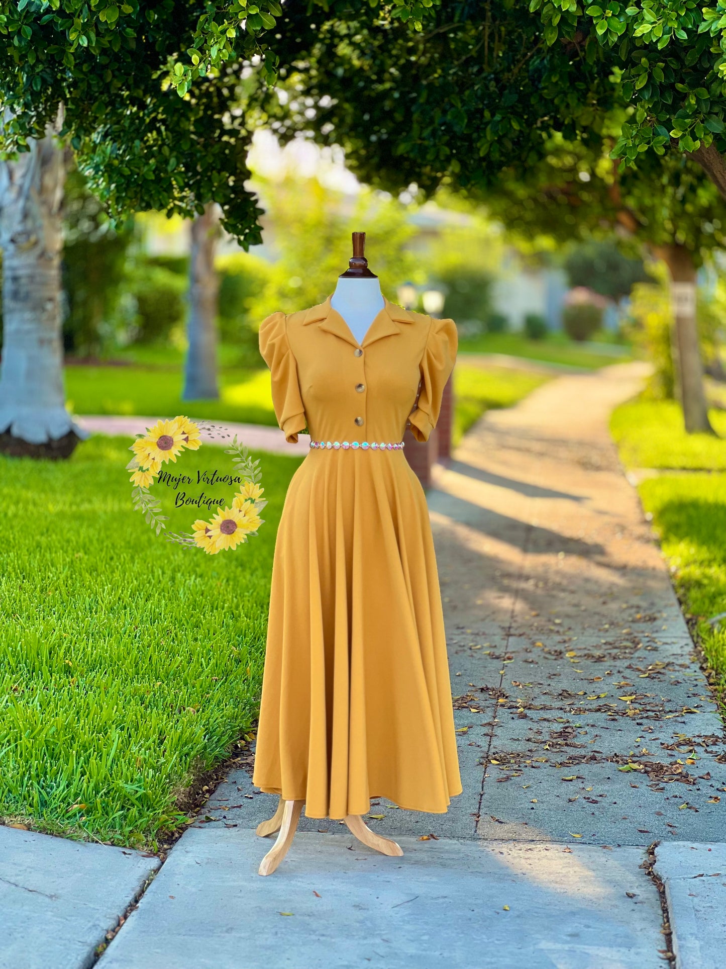 Rachel Mustard Maxi Dress