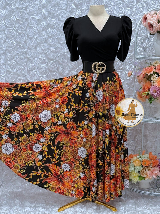 Suri Black Floral Dress