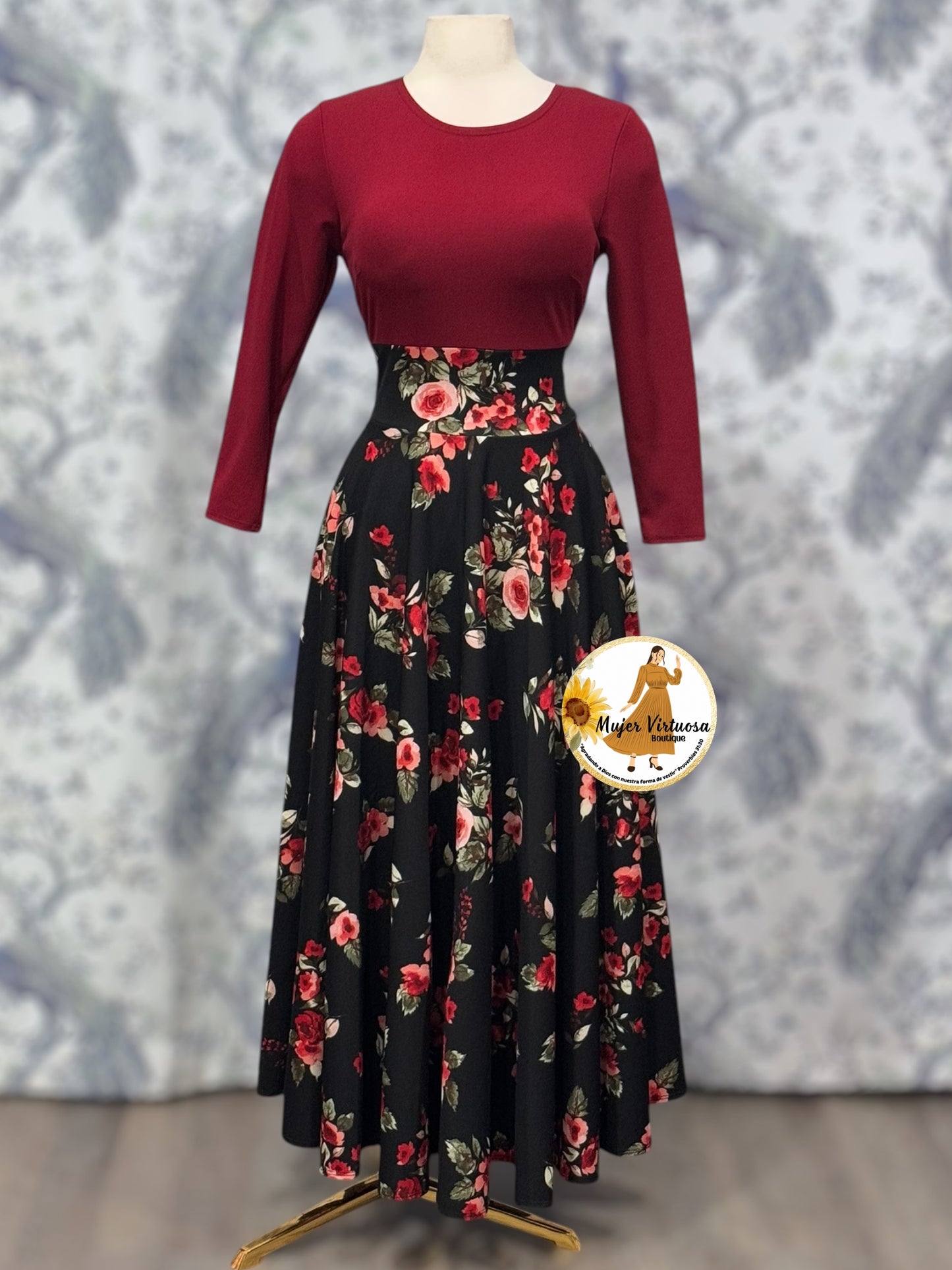 Alicia Ruby Red Floral Dress