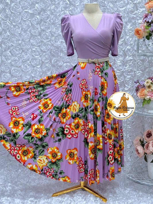 Jessica All Lilac Floral Dress