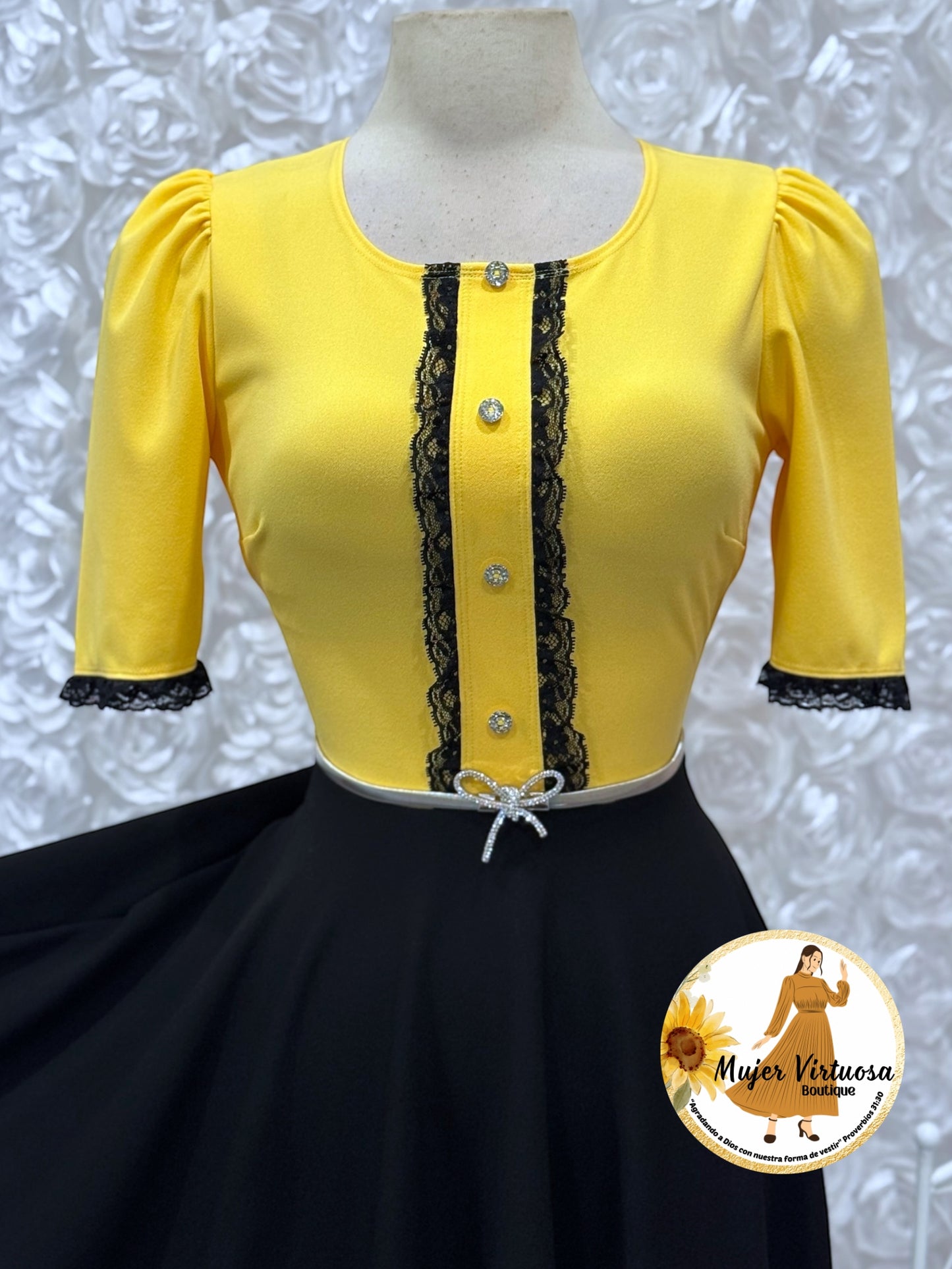 Eleanore Yellow/Black Dress