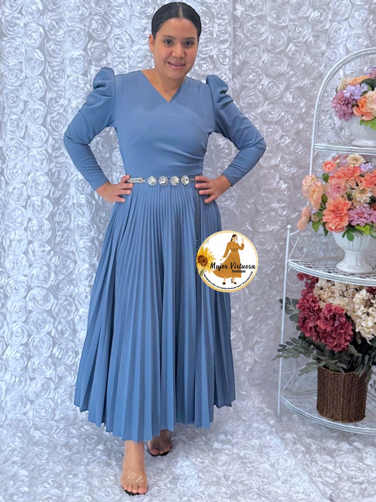 Yvette Denim Blue Dress