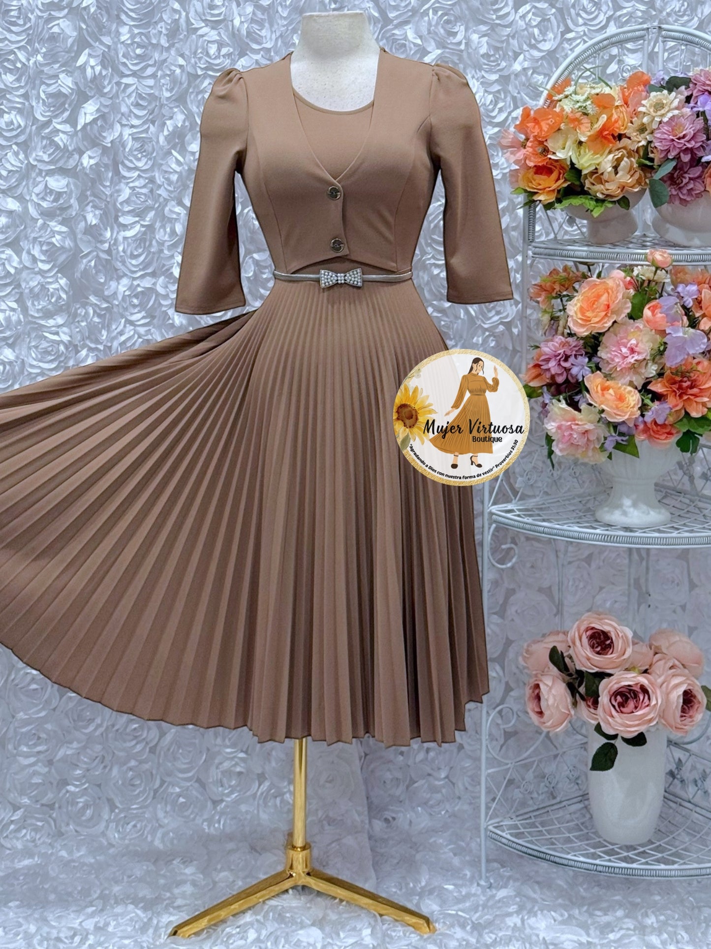 Milena Mocha Blazer Midi Dress