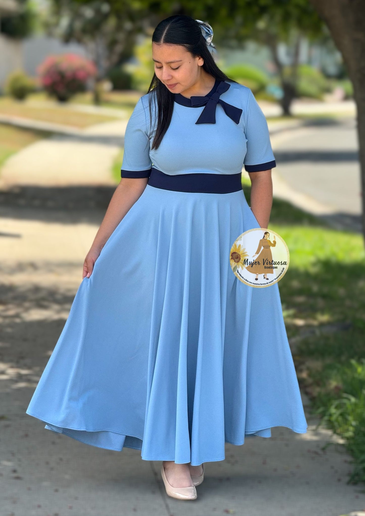 Genesis Sky Blue Vintage Dress