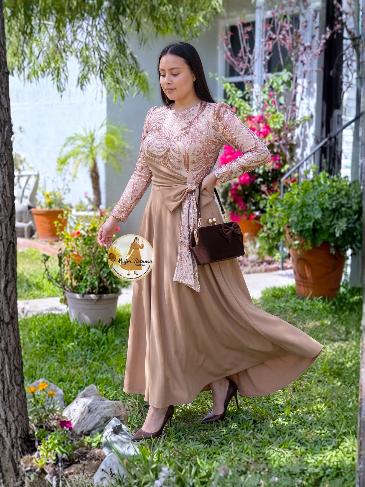 Damaris Mocha Dress