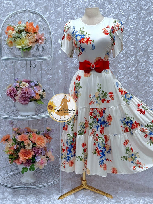 Abigail White Floral Dress