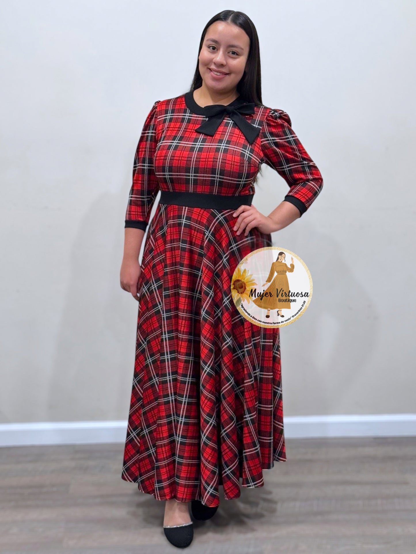 Juliette Red/Black Plaid Dress