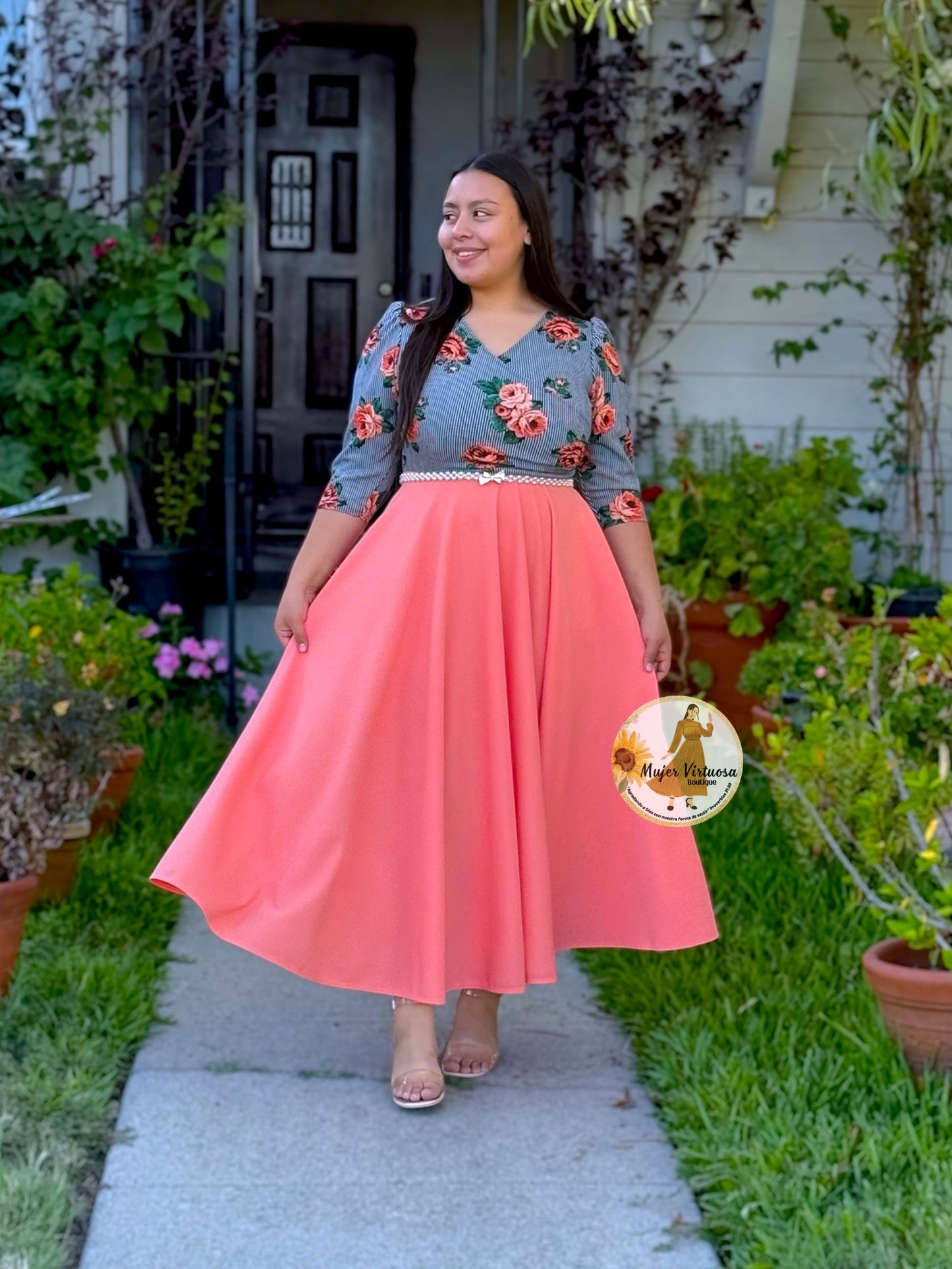 Eva Melon with Roses Dress