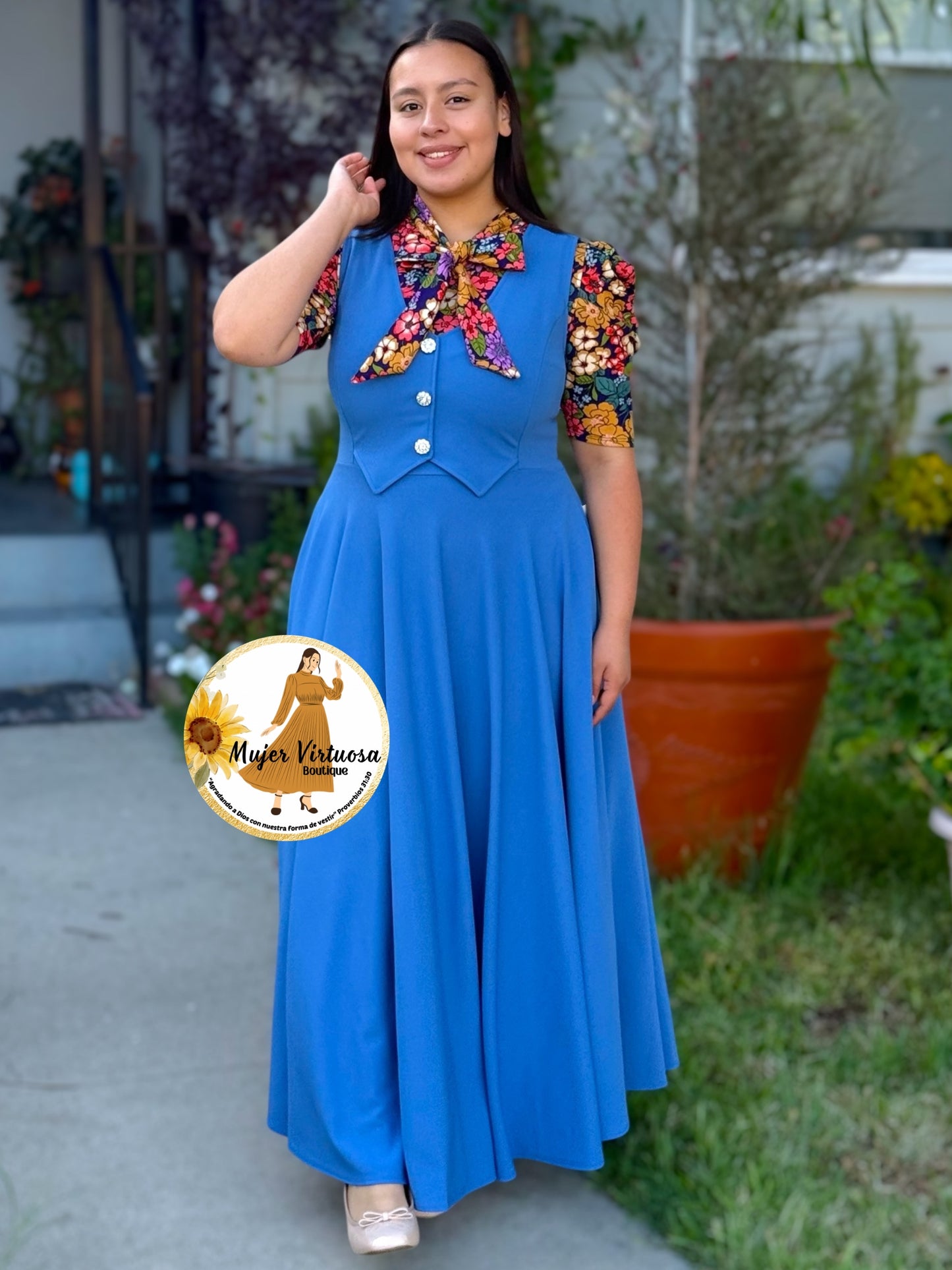 Sara Denim Blue Vest Overall
