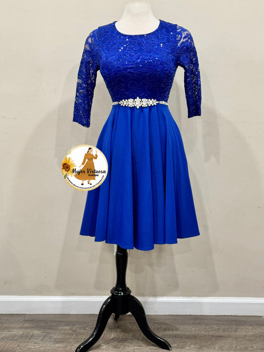 Royal Blue Lace Dress