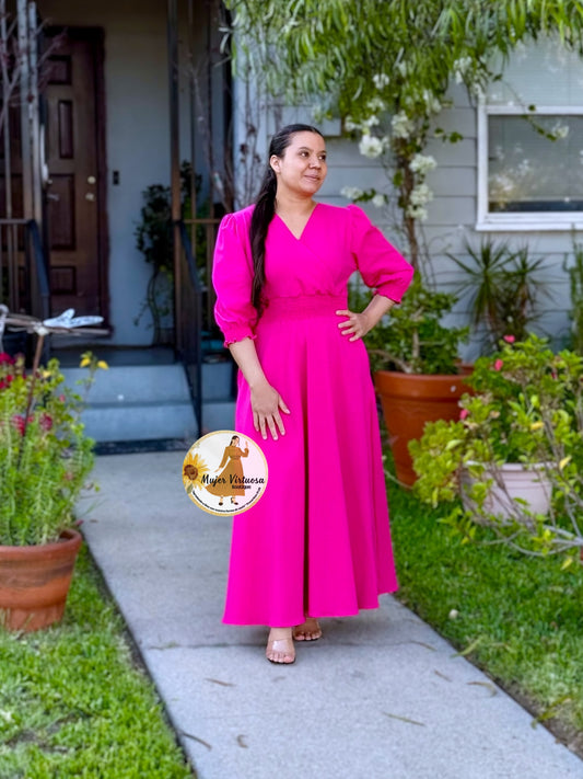 Julisa Fucsia Boho Dress