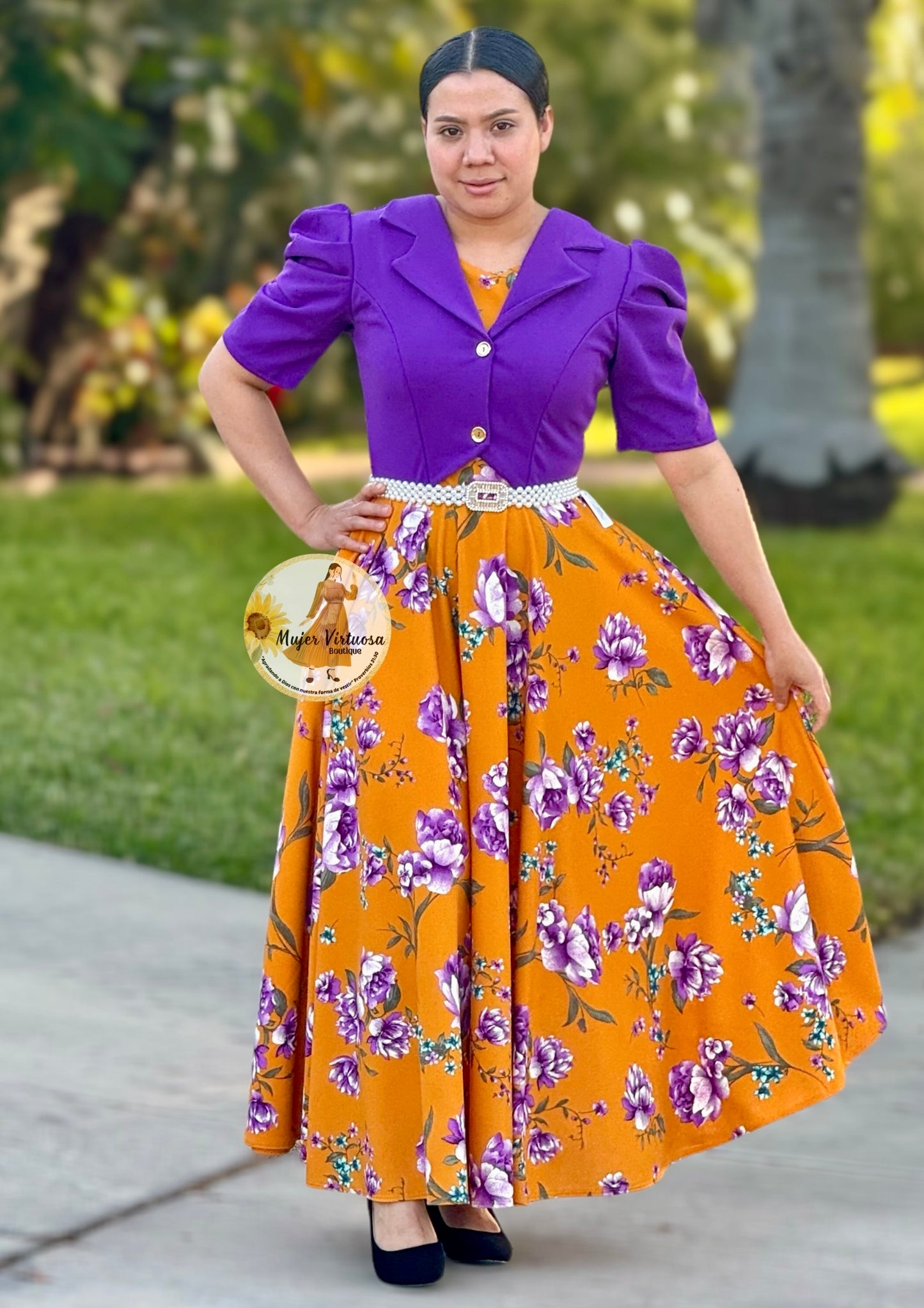 Arlet Purple Blazer Floral Dress